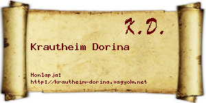 Krautheim Dorina névjegykártya