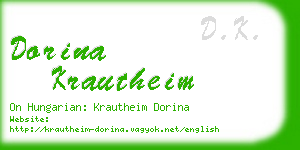 dorina krautheim business card